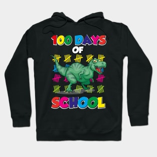 100 days of school T-Rex dinosaur Hoodie